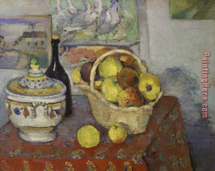 Paul Cezanne Stilleben Mit Obstkorb Und Suppenterrine 1888 1889